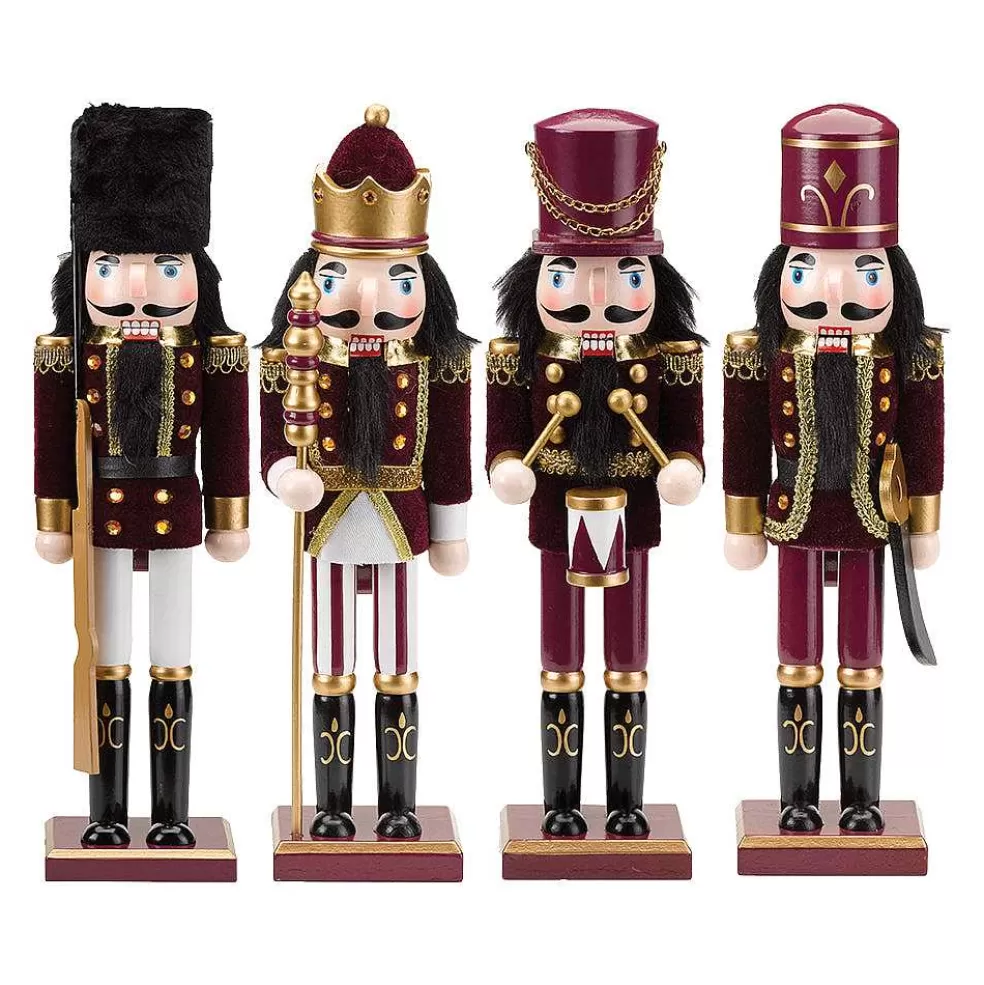 The Christmas Imaginarium Burgundy & Gold Nutcrackers - Choice Of 4 - 30Cm* Nutcrackers & Smokers