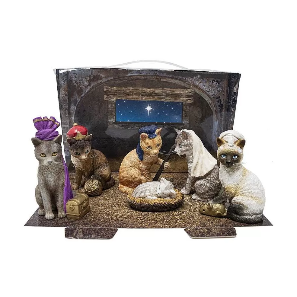 The Christmas Imaginarium Cat Christmas Nativity Scene* Pets, Cats & Dogs