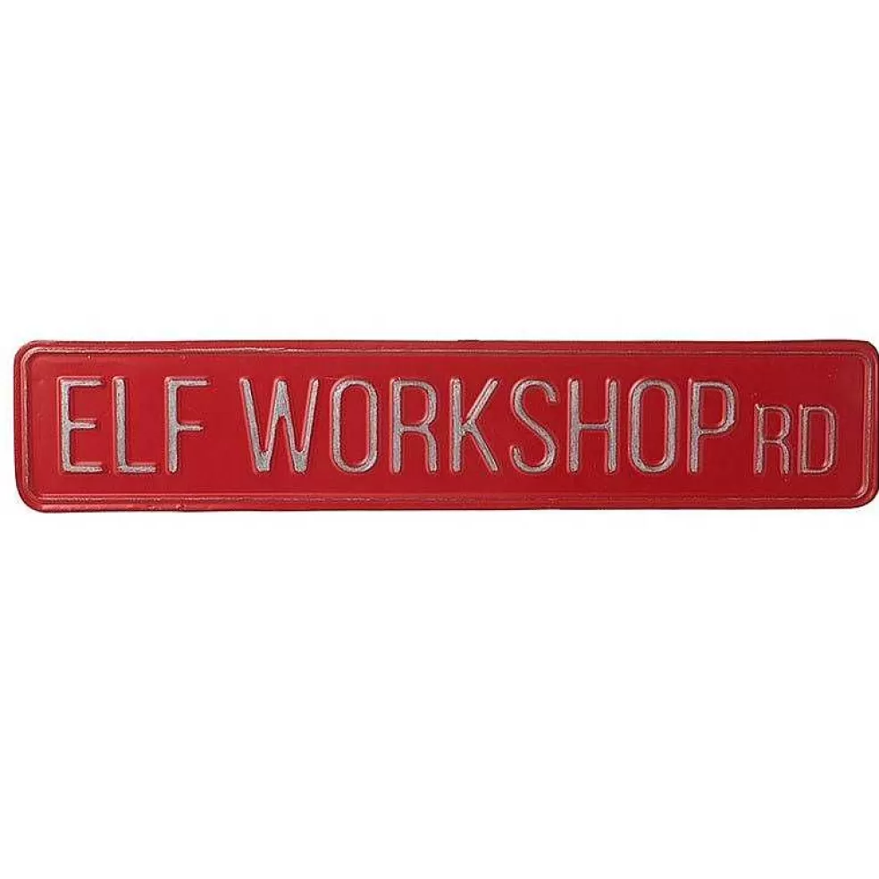 The Christmas Imaginarium Elf Workshop Road Sign - 50.5Cm* Sale