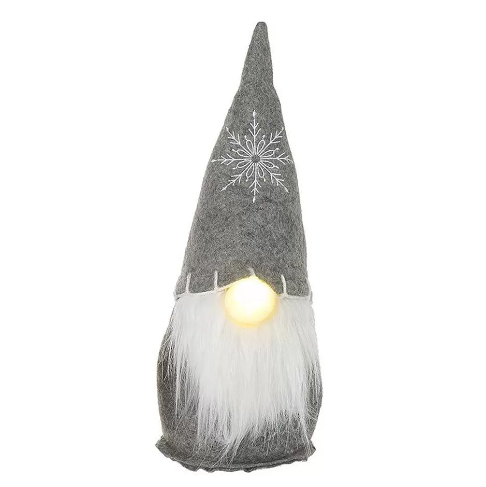 The Christmas Imaginarium Felt Snowflake Tomte With Light Up Nose - Red Or Grey* Sale