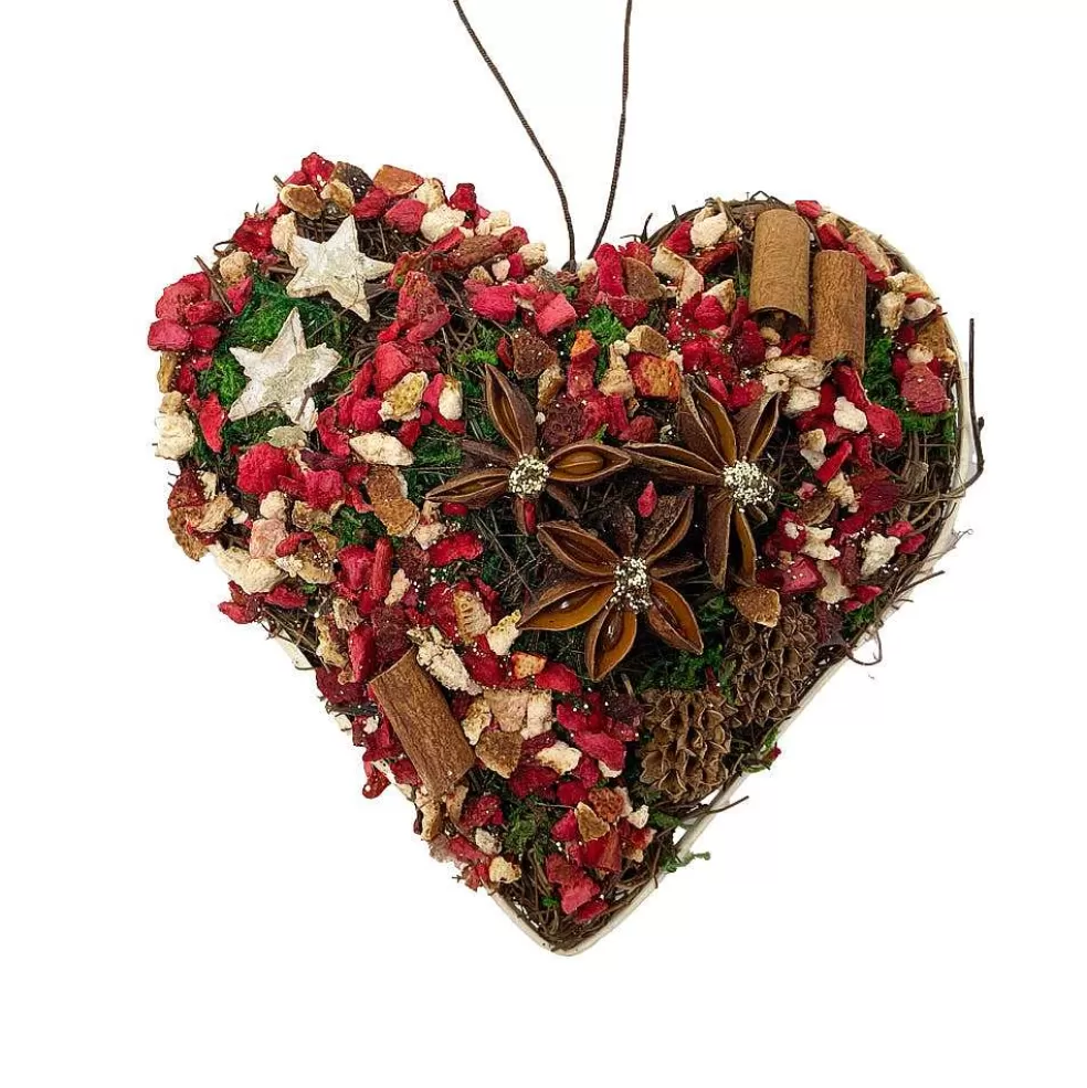 The Christmas Imaginarium Handmade Natural Red Heart* Sale