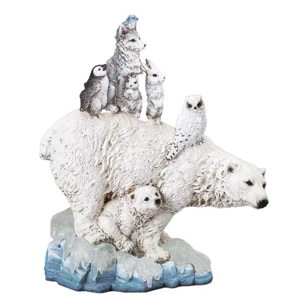 The Christmas Imaginarium Large Polar Bear On Iceberg With Arctic Friends* Collectable Figures