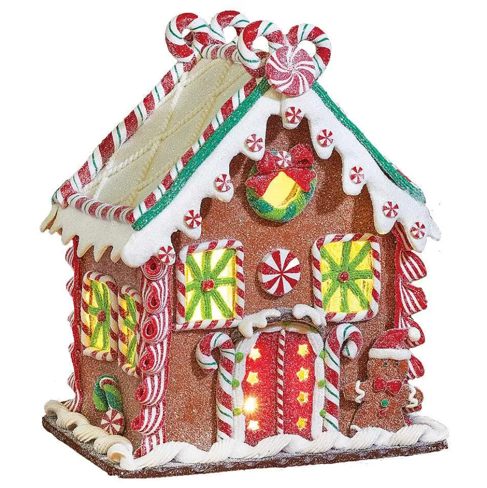 The Christmas Imaginarium Light Up Gingerbread House With Gingerbread Man - 26Cm* Gingerbread