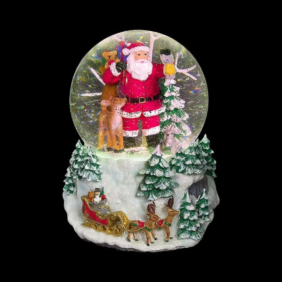 The Christmas Imaginarium Light Up Swirling Santa And Reindeer Snow Globe* Sale