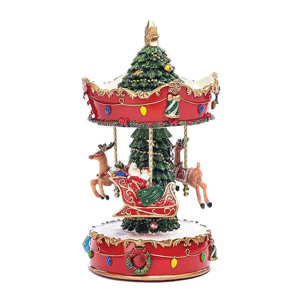 The Christmas Imaginarium Santa & Sleigh Carousel - Musical & Moving - 25Cm* Other Christmas Decorations