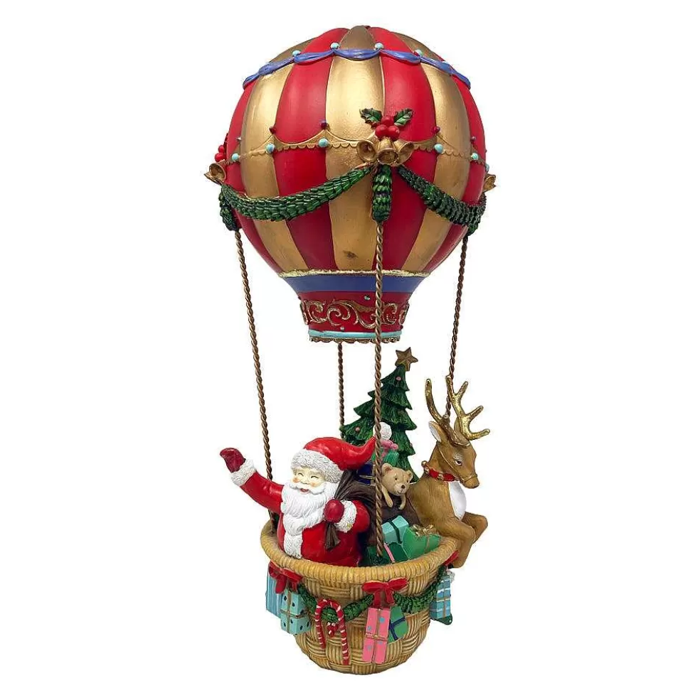 The Christmas Imaginarium Santa Claus And Reindeer In Hot Air Balloon - 42Cm* Sale