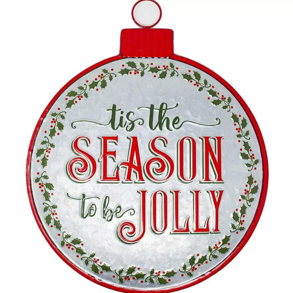 The Christmas Imaginarium Tis The Season Tin Bauble Christmas Sign* Sale